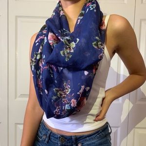 Blue Floral Target Scarf